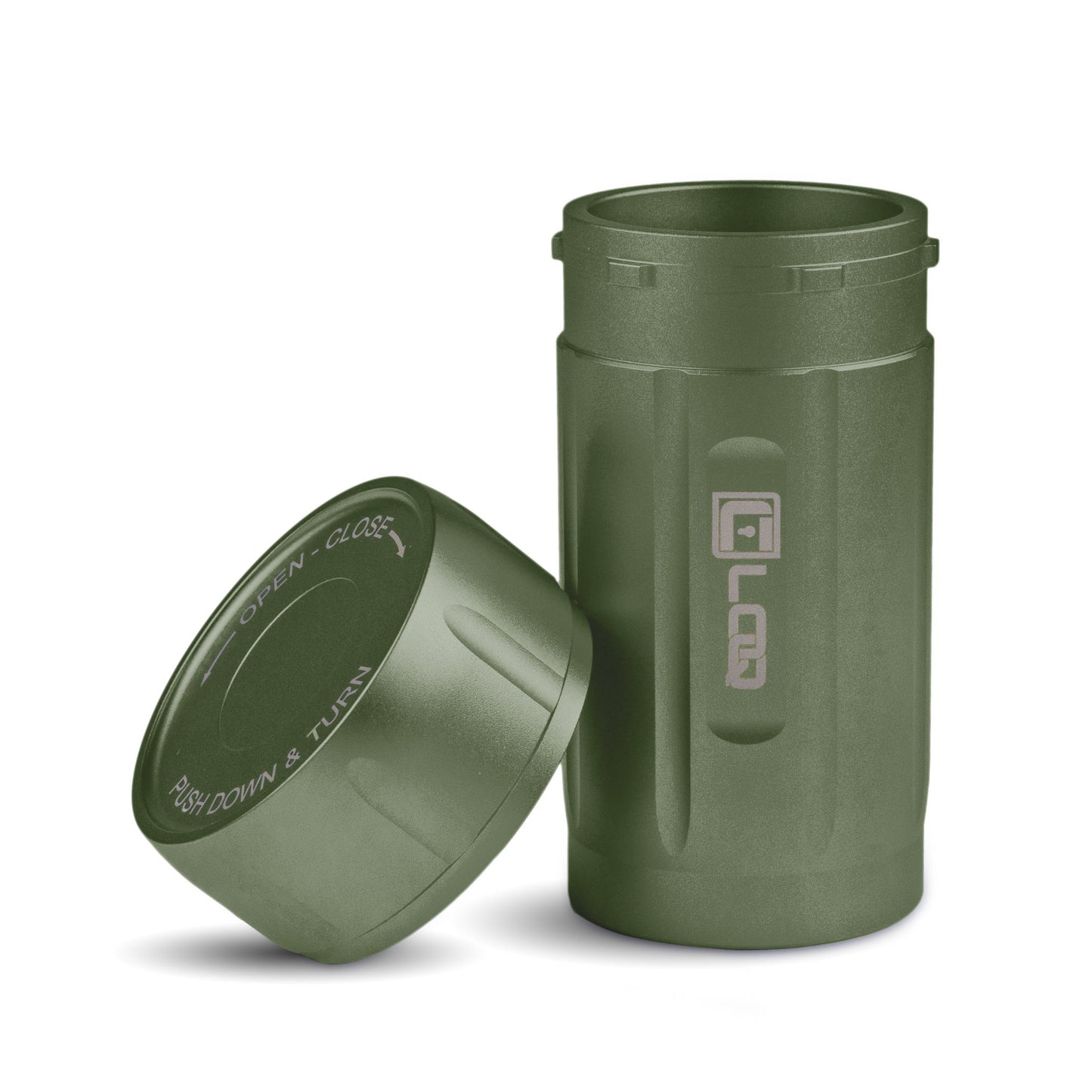 Corloq EDC120 Rugged Waterproof EDC Survival Tactical Storage Container Zytel Green Body Green Cap - Corloq
