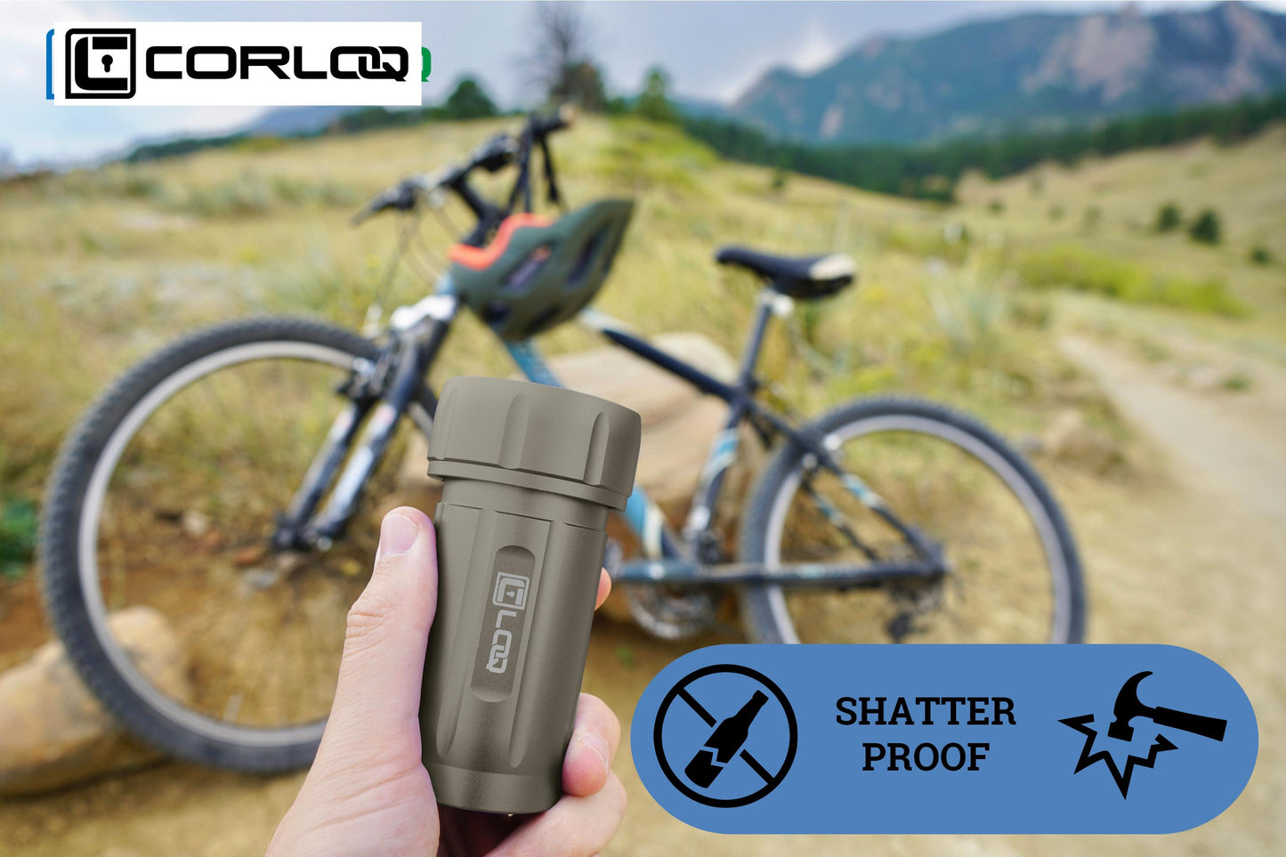 Corloq EDC120 Rugged Waterproof EDC Survival Tactical Storage Container Zytel Gray Body Gray Cap - Corloq