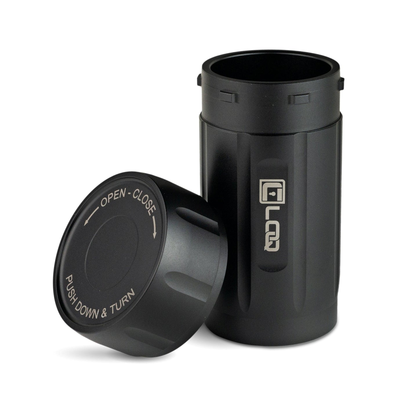 Corloq EDC120 Rugged Waterproof EDC Survival Tactical Storage Container Zytel Black Body Black Cap - Corloq