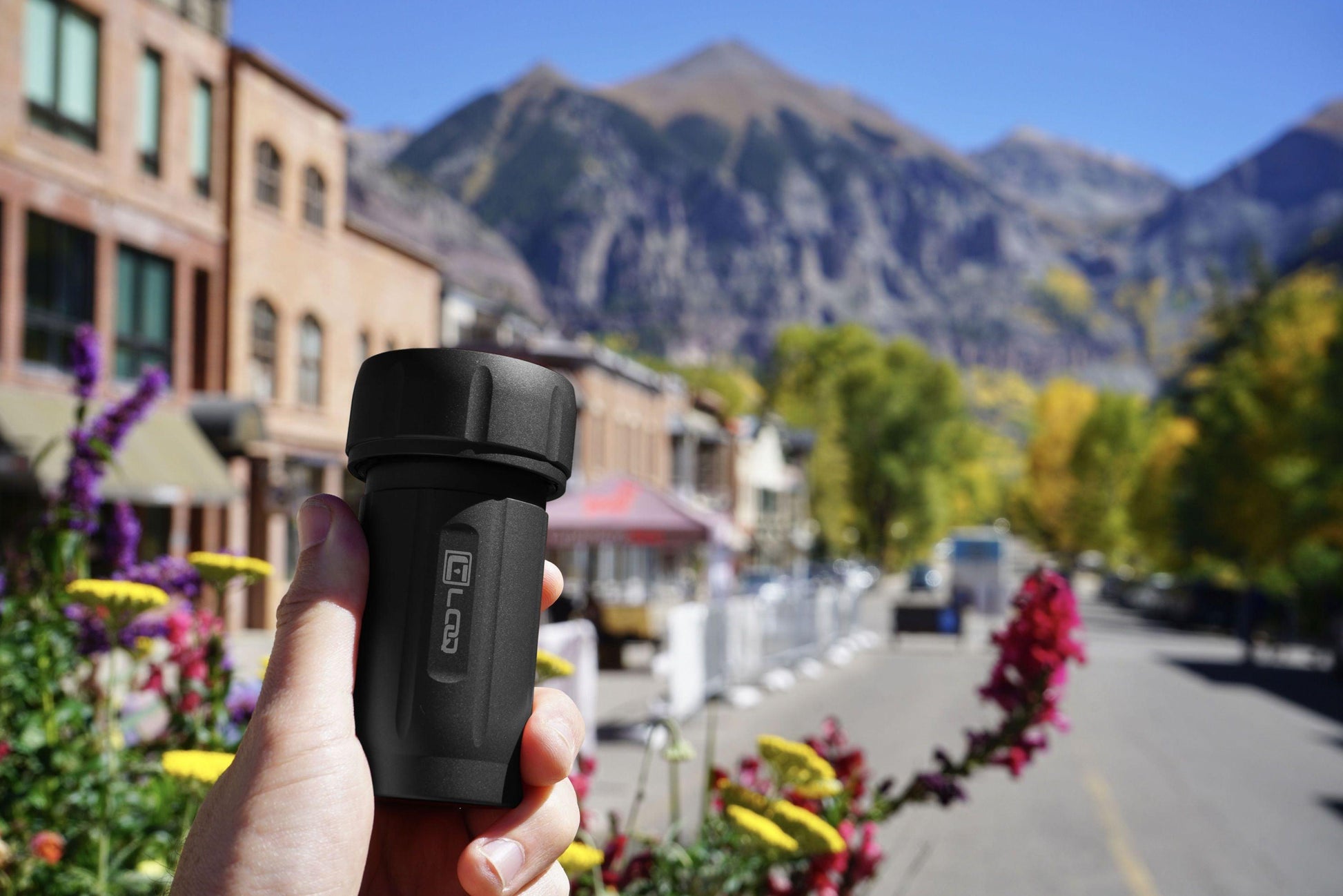 T120B Premium Herb Storage Canister, 120 CC, Aluminum Black Body, Aluminum Black Cap - Factory Second - Corloq