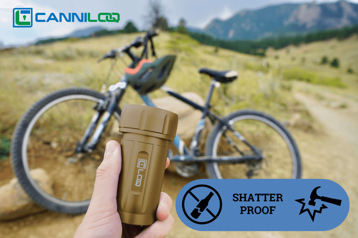 Canniloq TXD120T Premium Herb Storage Canister, 120 CC, Zytel, Tan Body, Tan Cap - Corloq