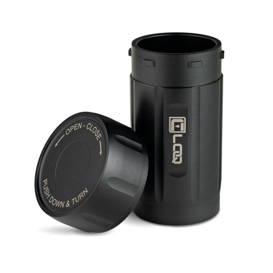 Corloq EDC120 Rugged Waterproof EDC Survival Tactical Storage Container Zytel Black Body Black Cap - Corloq