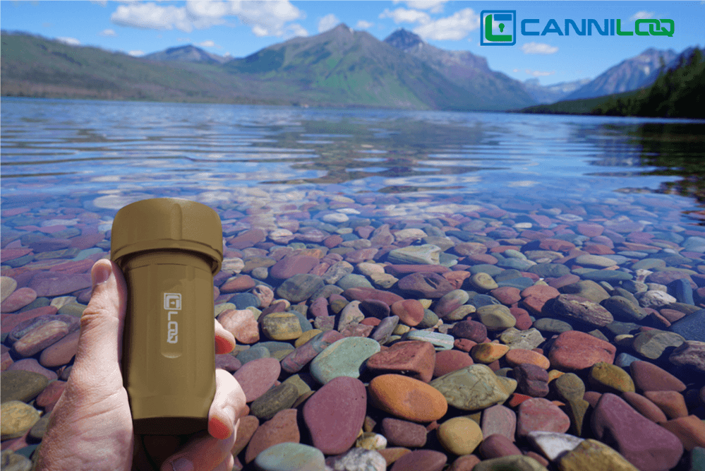 Canniloq TXD120T Premium Herb Storage Canister, 120 CC, Zytel, Tan Body, Tan Cap - Corloq