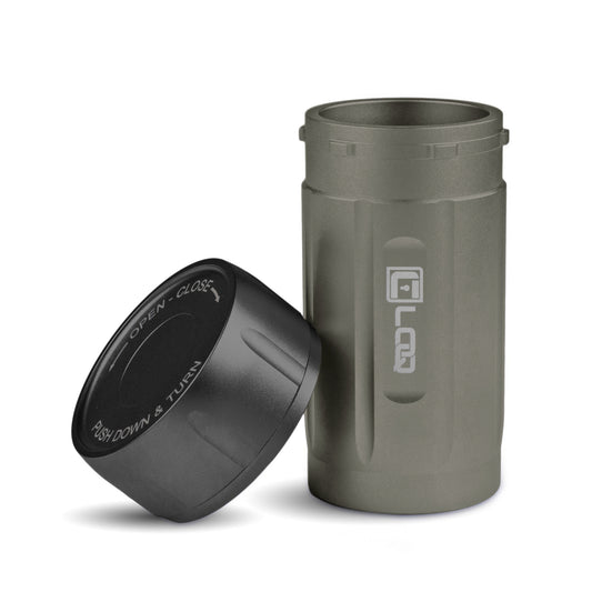 Corloq EDC120 Rugged Waterproof EDC Survival Tactical Storage Container Zytel Gray Body Black Cap - Corloq